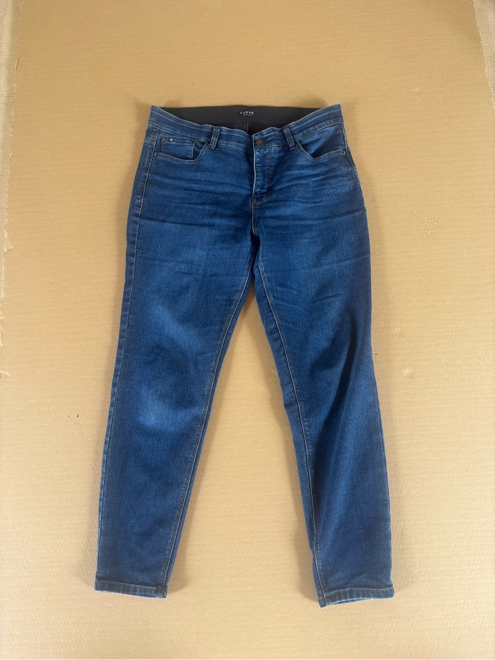 Curve Appeal High Rise Comfort Waist Skinny Jeans - Dark Wash - LIKE NEW!